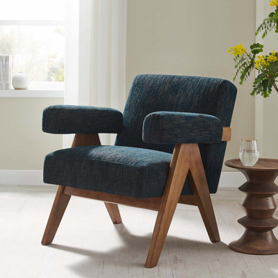 Lyra Fabric Armchair in Azure Fabric