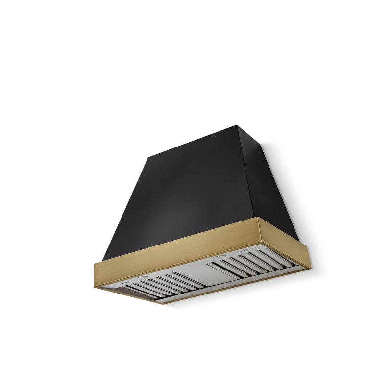 Euclid 36 X 30 Hood 600 CFM, Antique Brass, Matte Black