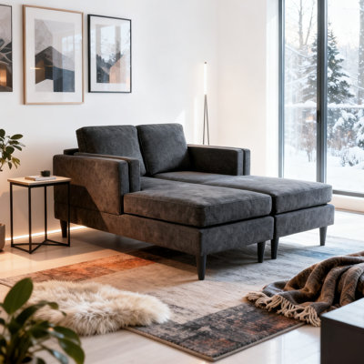 Sereno Modern Chaise Lounge Sofa Bed With Dual-Layer Armrests And Flexible Layout