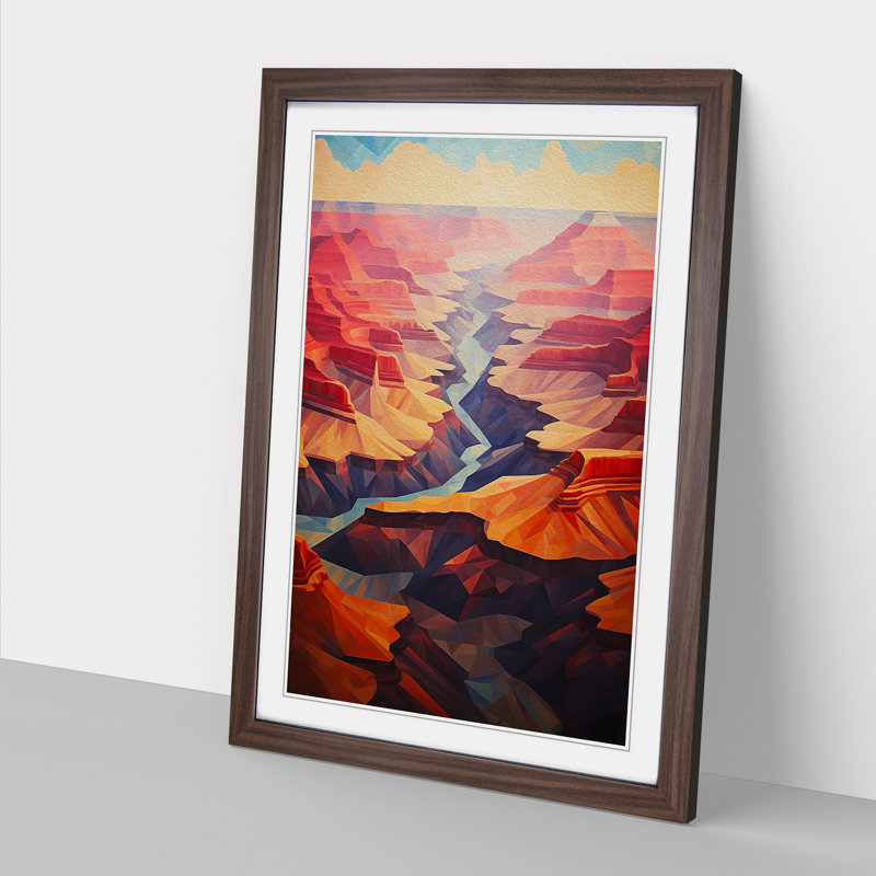 Grand Canyon Geometric - Framed Print