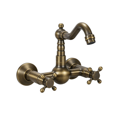 Robinet pour salle de bain à deux poignées, robinet de salle de bain mural