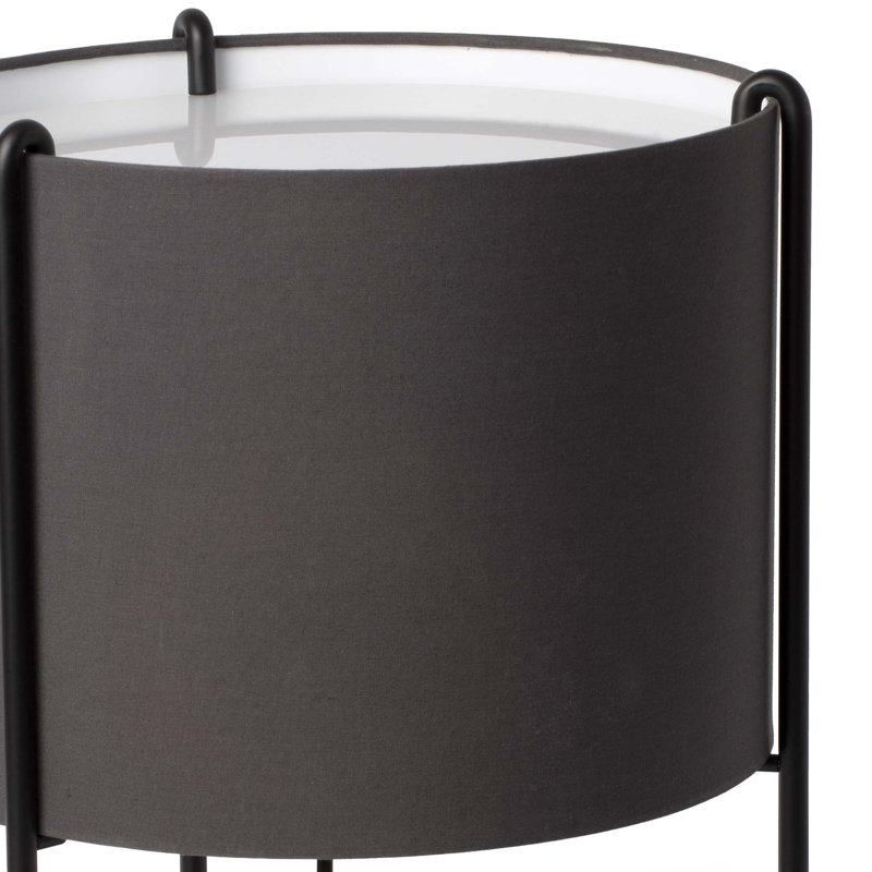 Drum Table Lamp, Gray