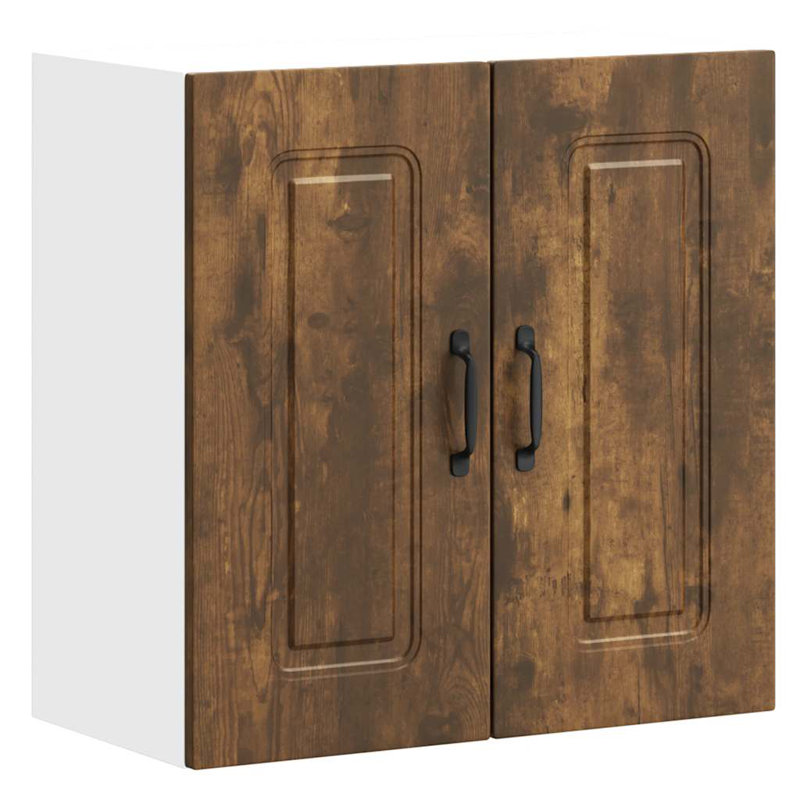 vidaXL Kitchen Wall Cabinet Engineered wood, 23.6in H x 23.6in W x 12.2in D, Smoked Oak