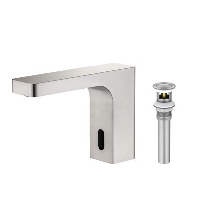 Robinet de salle de bain sans fil avec drain escamotable Blaze - à brancher ou à piles