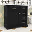 Meuble-lavabo simple autoportant moderne avec lavabo en céramique, porte à fermeture douce et tablette réglable-1575627805-1575627793