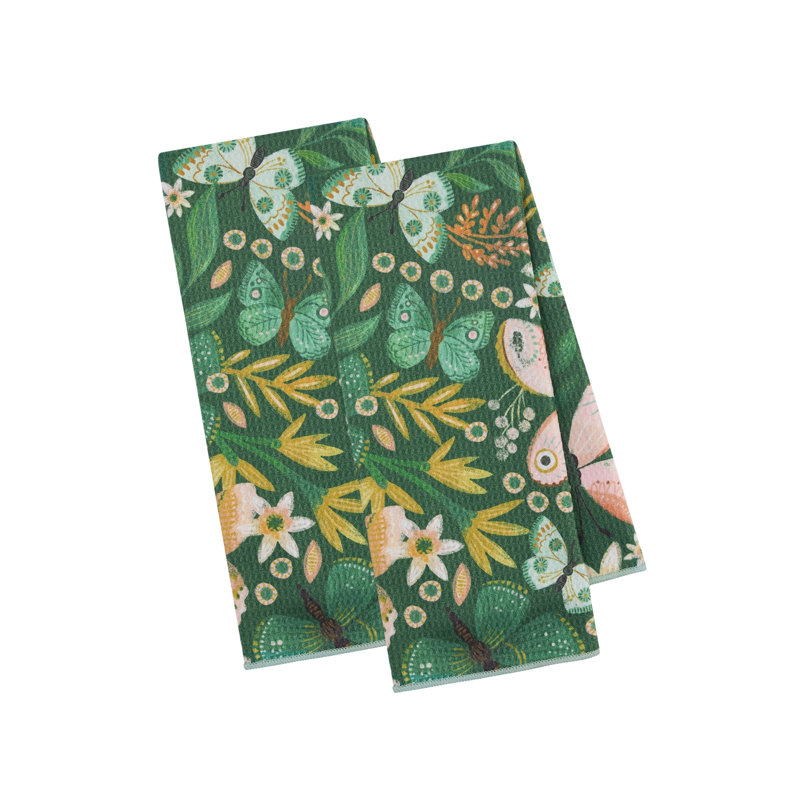 Printed Microfiber Dishtowel Set/2, Poppys Day