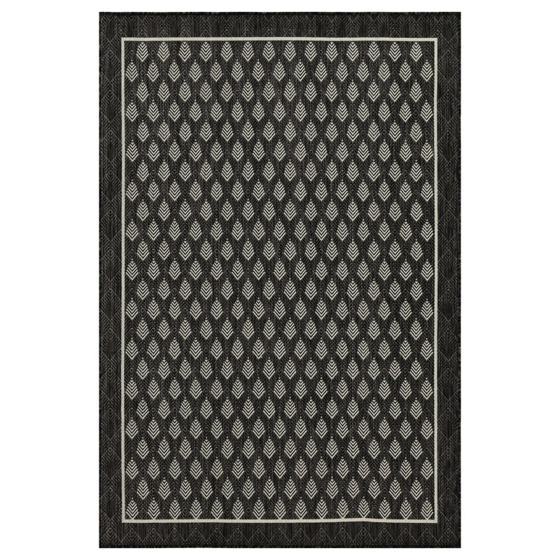 Sunshine Collection Anthracite Area Rug Gchar2008, 5 Ft. 3 In. X 7 In., Polypropylene, , Stain-, For Home And Garden Gchar2008 Anthracite, Stain , Everywhere