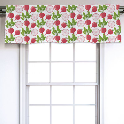 Sateen Floral Ruffled Window Valance