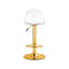 Chaises de bar dorées de 2, 360 chaises pivotantes et réglables, sièges Pu, minimaliste moderne pour les restaurants, chaises de levage rotatives, or, bars design