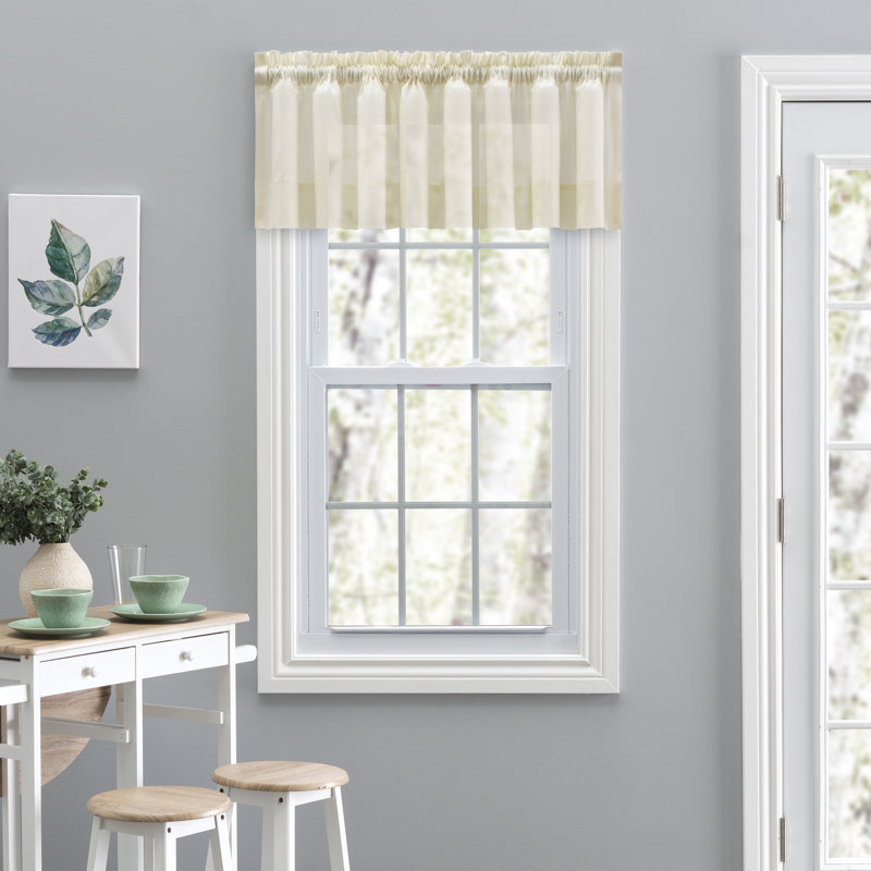 Tangina Tailored Window Valance, Natural
