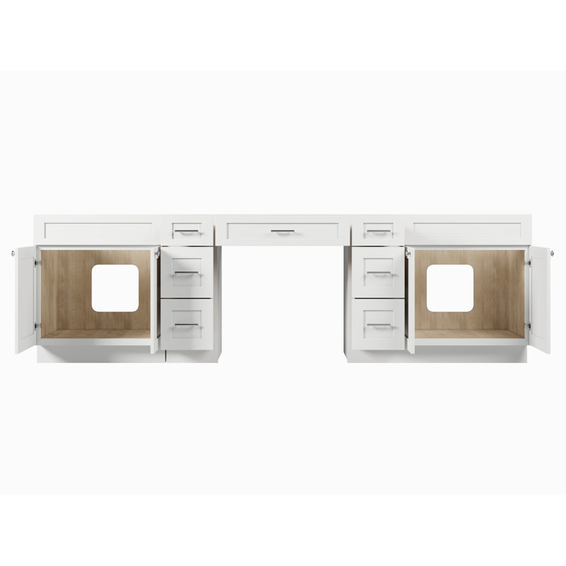 Base de meuble-lavabo double 114 seulement, Blanc
