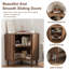 Armoire de coin cannelée
