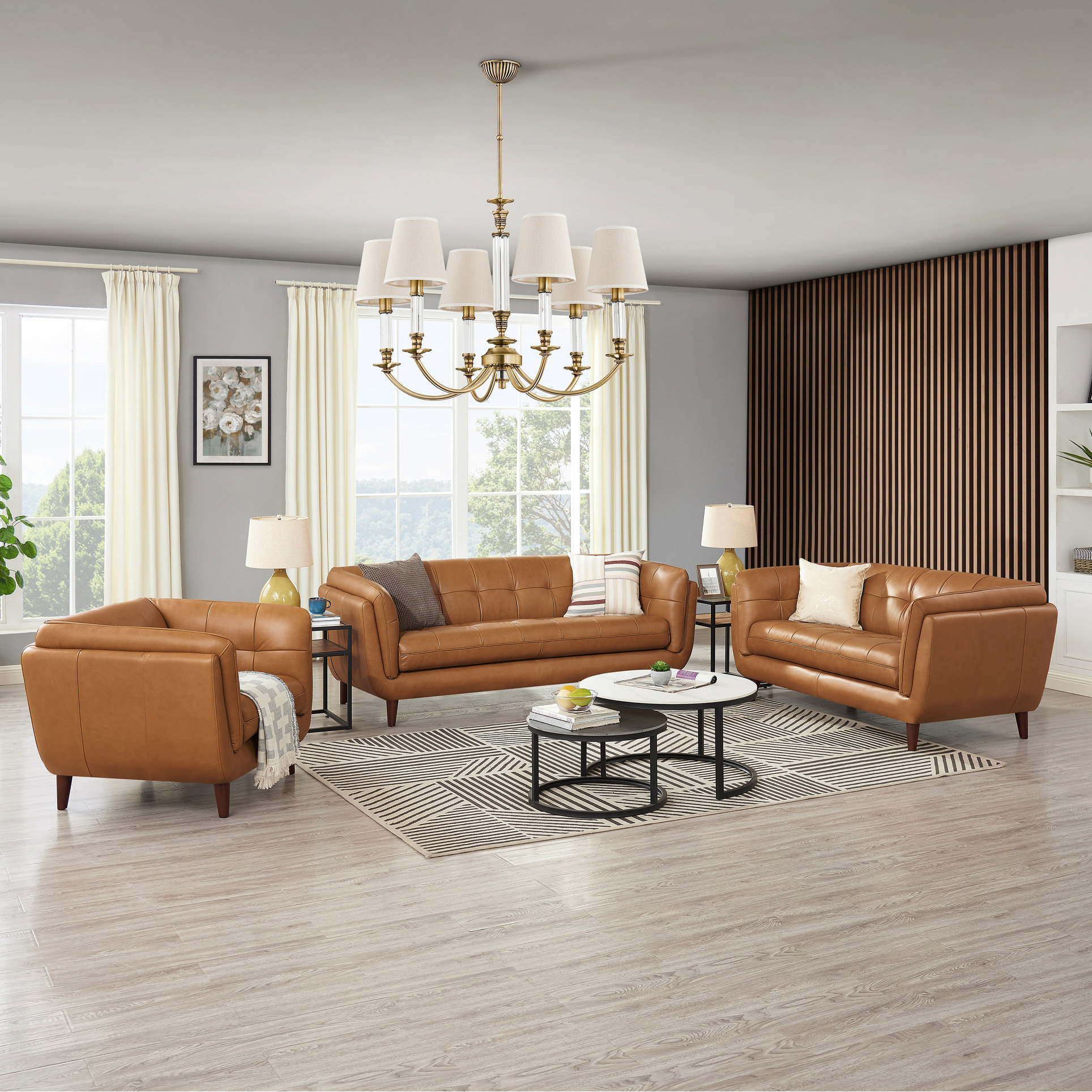 Hokku Designs 3 Bench Seat Leather - Leather, Comfortable Foam Padding ...