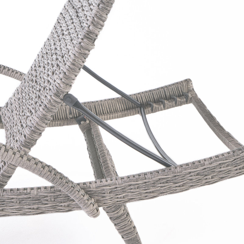 Chaise longue grise avec structure en aluminium - Créez un cadre extérieur élégant et paisible