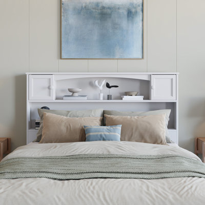 Bouldin Solid Wood Storage Bookcase Headboard