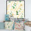 Branches d'eucalyptus jaunes et vertes - Peinture sur toile-66806126-66806129