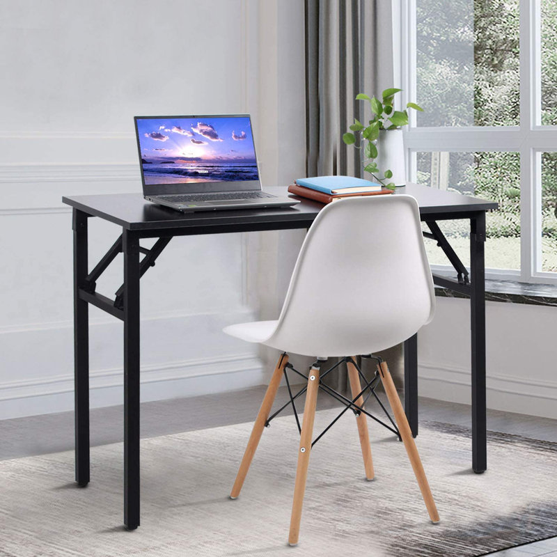 Portable Folding Desk, Black, 75cm H x 100cm W x 50cm D, Black