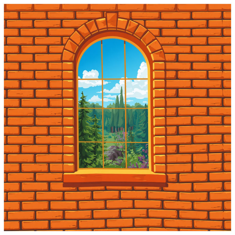 Brick Wall Window Comforter, King