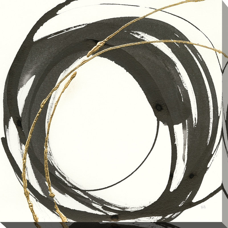 «Gilded Enso IV», reproduction, H 18 po x l 18 po x P 1 po, Toile tendue
