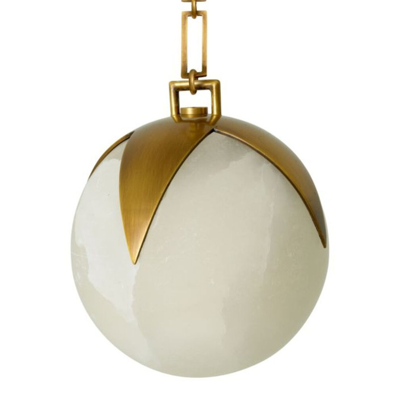 CDJ Chandelier Alesa antique brass finish alabaster, 79.93" H x 13.78" W x 13.78" D, 5