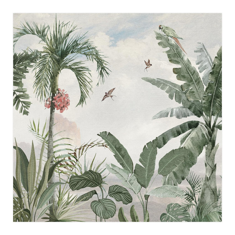 Bordure florale pelez et collez, L 120 po x l 120 po