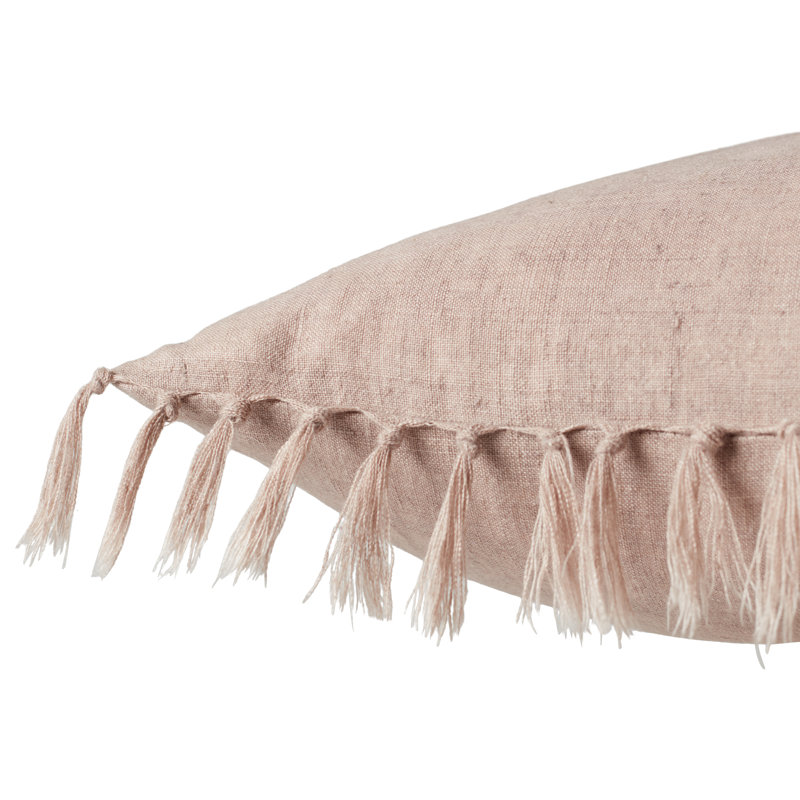 Sharron Square 100% Linen Pillow, Shadow Gray, Polyester/Polyfill