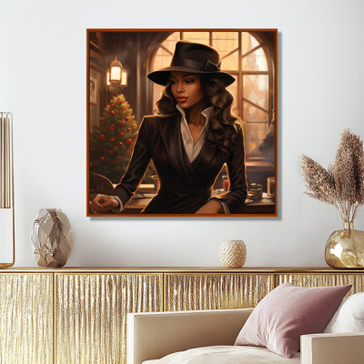 Harlem Jazz Retro Afro Beauty III - Musician Wall Art, reproduction
