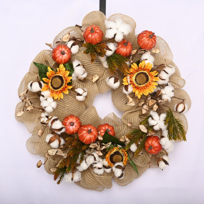 Thanksgiving Day Pumpkin 26" Wreath