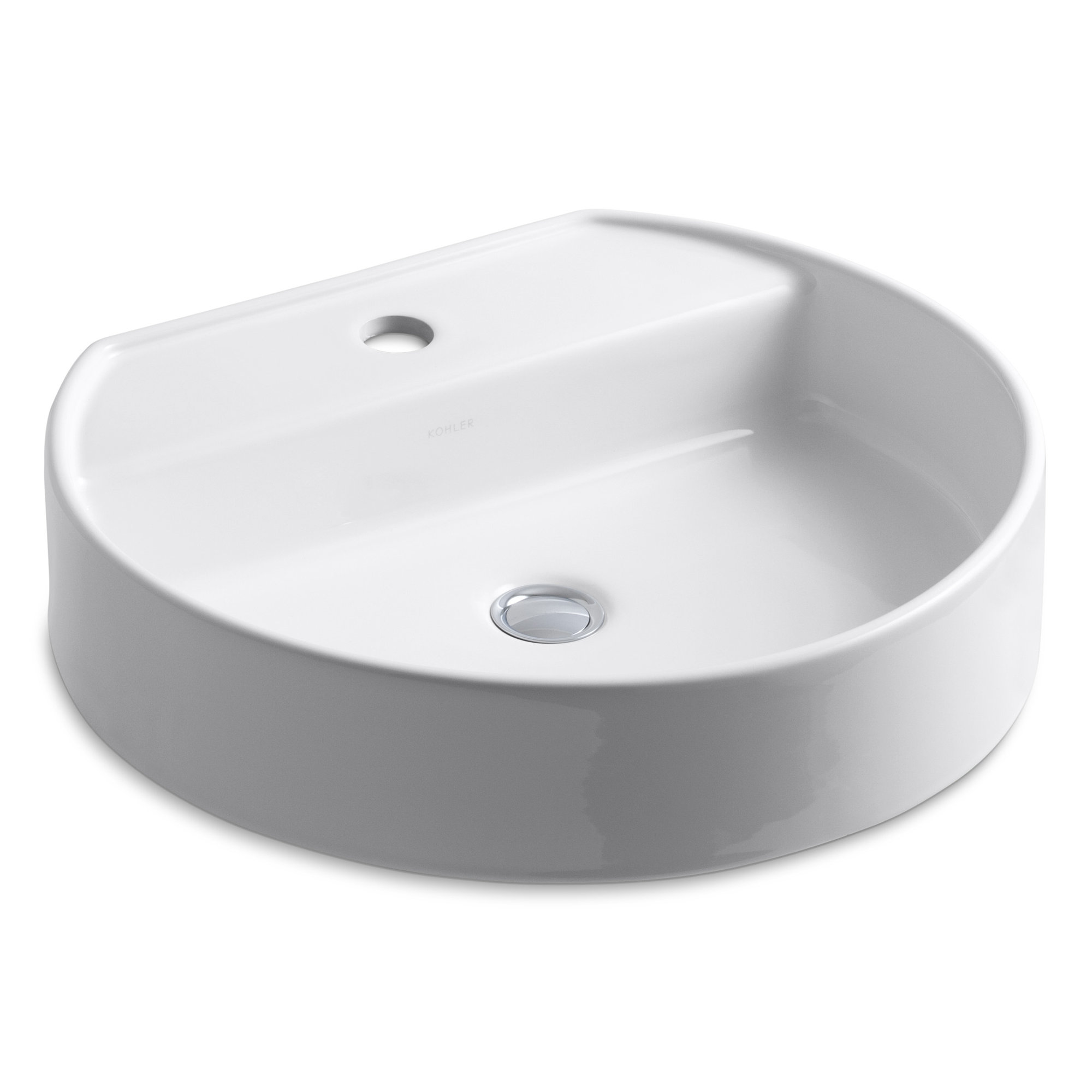 Chord Wading Pool Vessel Bathroom Sink, Single, White