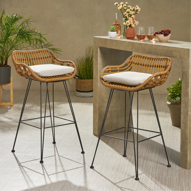 Barstool, Beige, Brown+Black