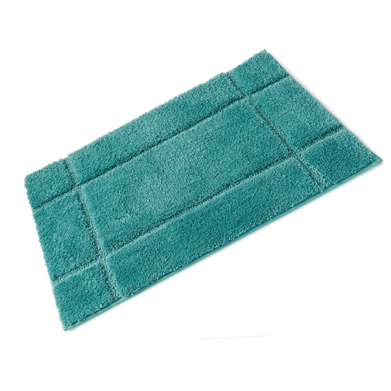Microfibre Non-Slip Bath Rug, Sea Green