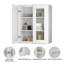 Armoire murale en verre blanc