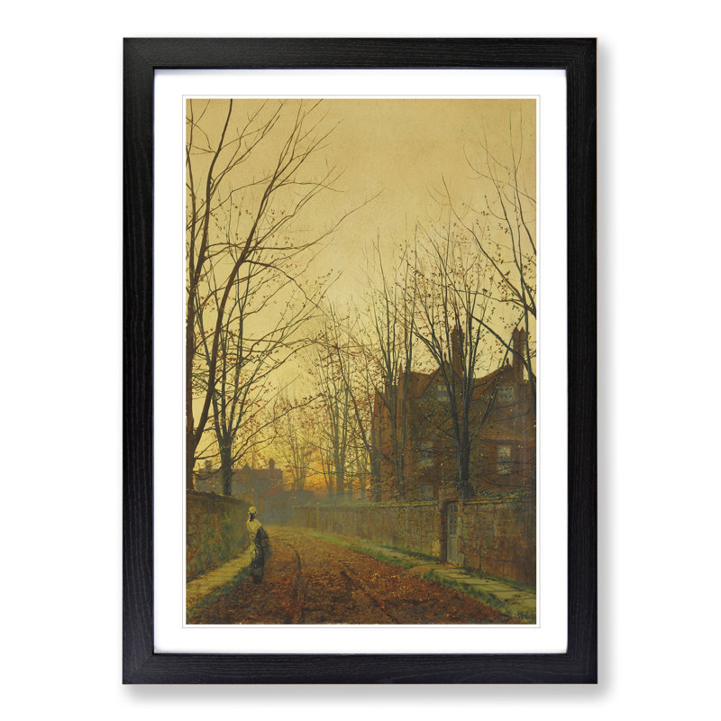 Late October by John Atkinson Grimshaw - Picture Frame Painting, Black Framed, 65cm H x 48cm W x 2cm D