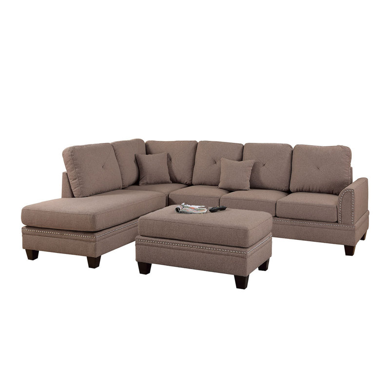 Joseph Reversible Coner Sofa, Coffee, Reversible