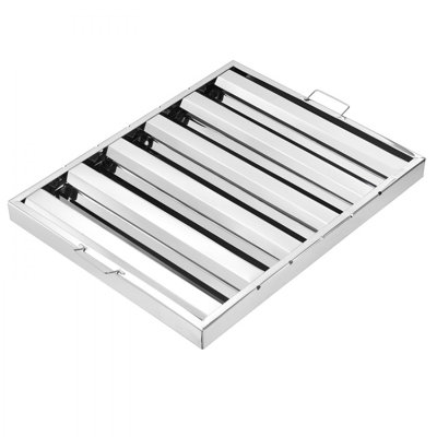 Filtre de hotte commerciale, filtres de hotte de 24,5 po x 19,5 po, filtre à chicane pour hotte de cuisine en acier inoxydable pour hotte de cuisine commerciale à indice de graisse, 5 rainures