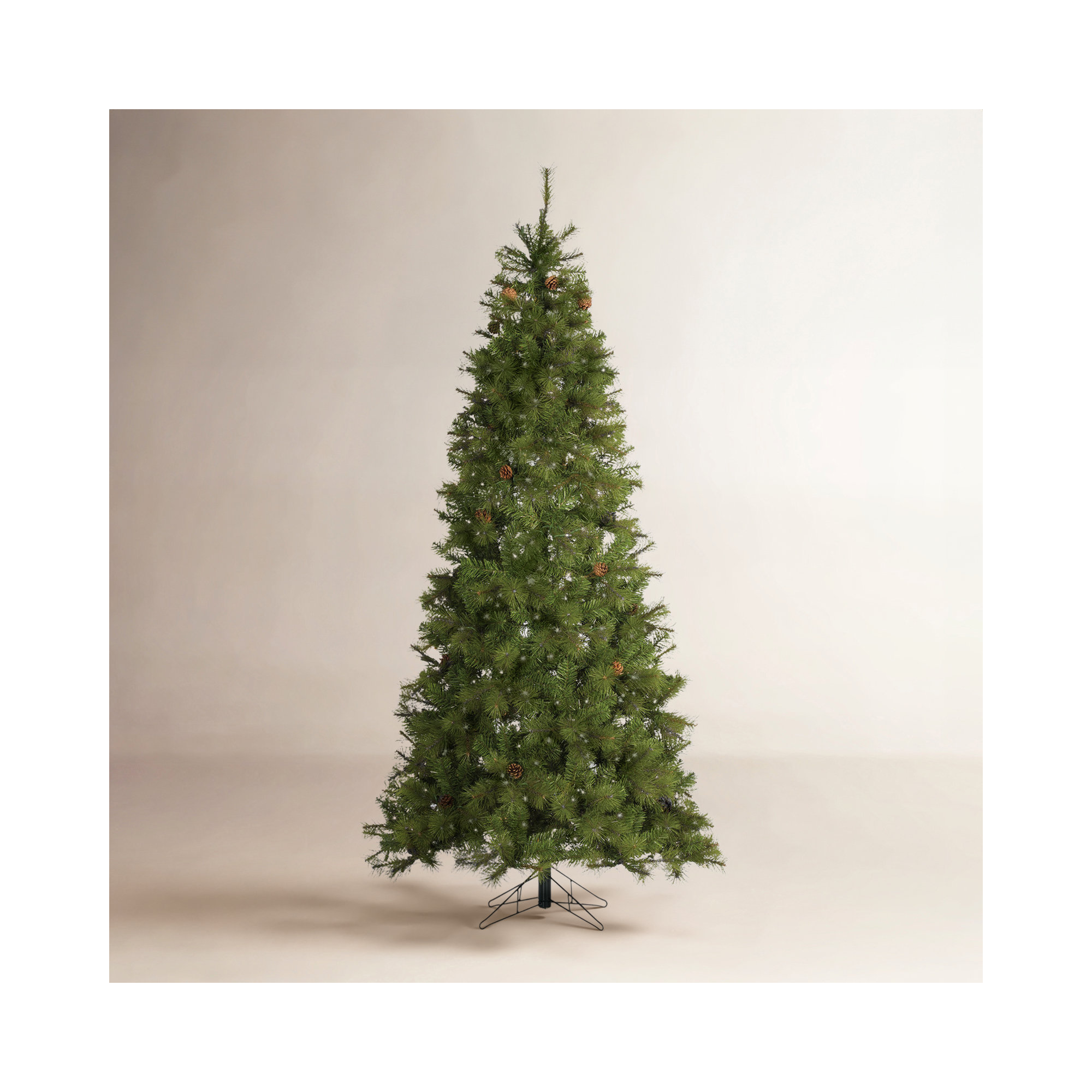 Lighted Artificial Pine Christmas Tree, 7.5' H