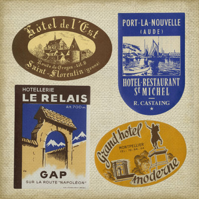 Vintage Travel Collage II 1 Piece Wrapped Canvas Wall Art
