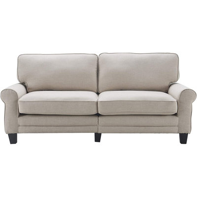 Copenhagen 78"" Sofa - Pillowed Back Cushions And Rounded Arms, Durable Modern Upholstered Fabric - Cream -  Onaway, DANTA-B07LB2DXSJ