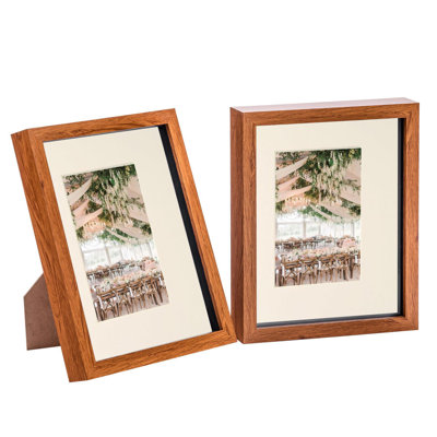 Nicola Spring - 3D Box Photo Frames - 8 x 10" with 4 x 6" Mount