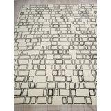 Soho Hand Tufted Wool Abstract Area Rug in Ivory/Black