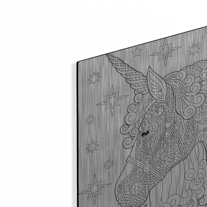Coloriage licorne, H 12 po x l 12 po