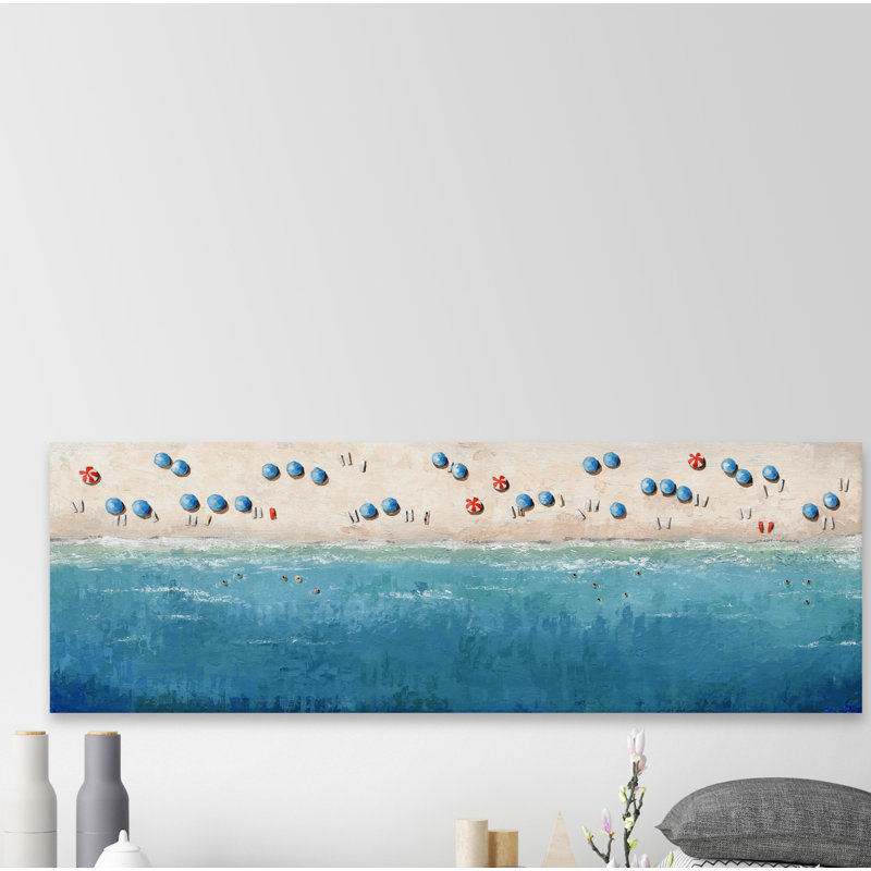 Take a Dip 1 Piece Wrapped Canvas Painting, 25cm H x 76cm W x 3.81cm D