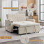 2 Seater Pull Out Sofa Bed with 3-Position Adjustable Backrest, Convertible Fabric Sofa Bed with USB & Type-C Charging, Hidden Side Table and Cup Holder-630789631