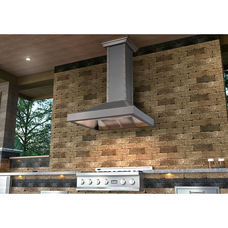 36" DuraSnow® 700 CFM Ducted Wall Mount Range Hood, Satin Stainless Steel, 36"