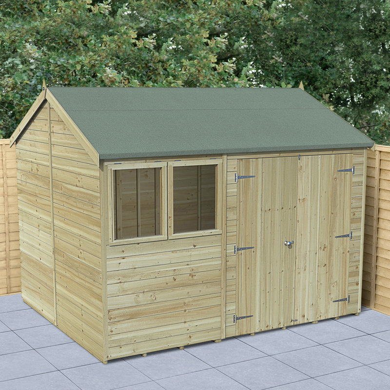 Timberdale 10 x 8 Reverse Dble Dr Shed, No