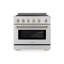 ZLINE Autograph 36 in. Paramount Induction Range with 5 Element Cooktop & Bronze Helix Handle-272066714