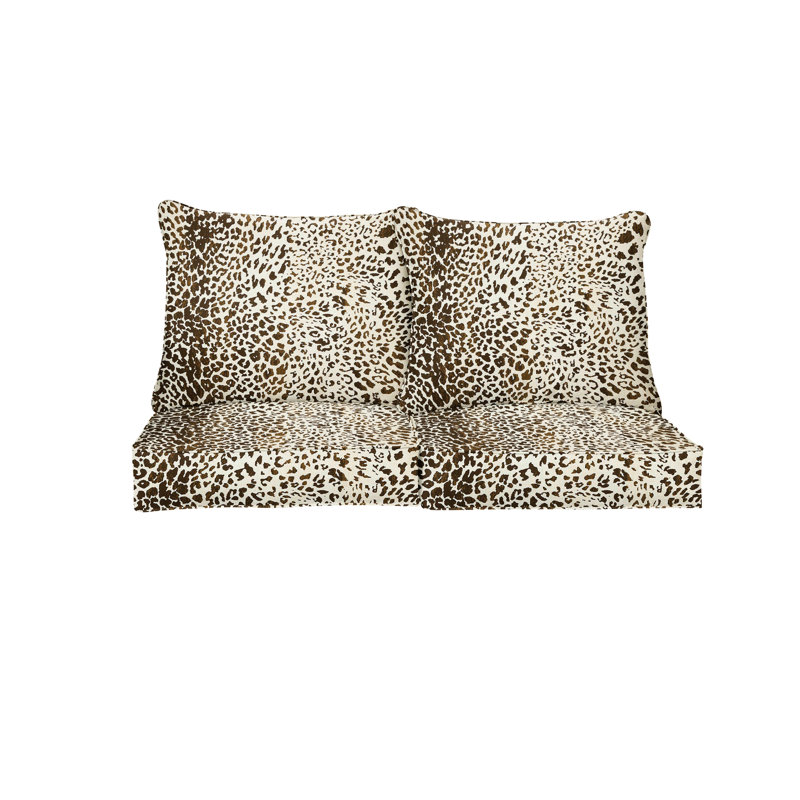 Sunbrella Outdoor Loveseat Pillow and Cushion Set, 30 in W x 27 in D x 5 in H, Sunbrella - Instinct Espresso