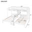 Lits superposés en bois blanc multifonctionnels peu encombrants pour une maison moderne