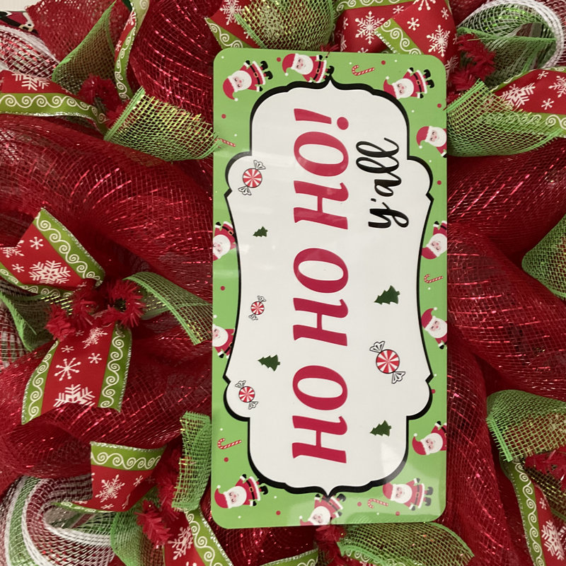 Couronne de Noël du Sud Santa Ho Ho Ho Y'all