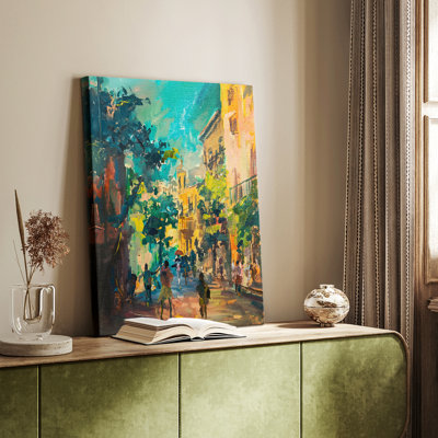 Série de paysages paysagers CCDCLXIV - Toile tendue avec châssis de qualité supérieure - Prêt à être accroché
